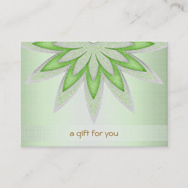 Salon de cheveux Lotus et certificat cadeau Spa (Devant)