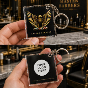 Salon de coiffure élégant Logo Aigle doré Marque