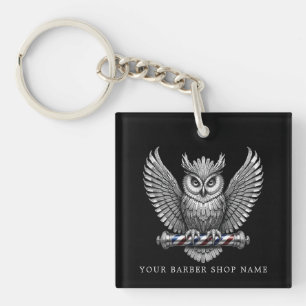 Salon de coiffure élégant Logo Silver Owl Branding