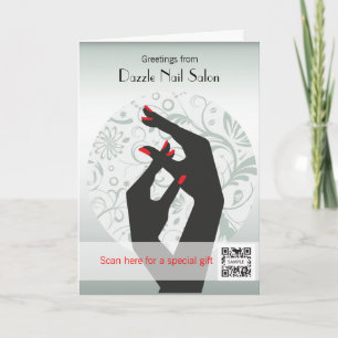 Salon de l'ongle Modèle de la carte de voeux
