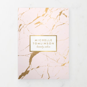 Salon de marbre rose et or ou brochure de produits