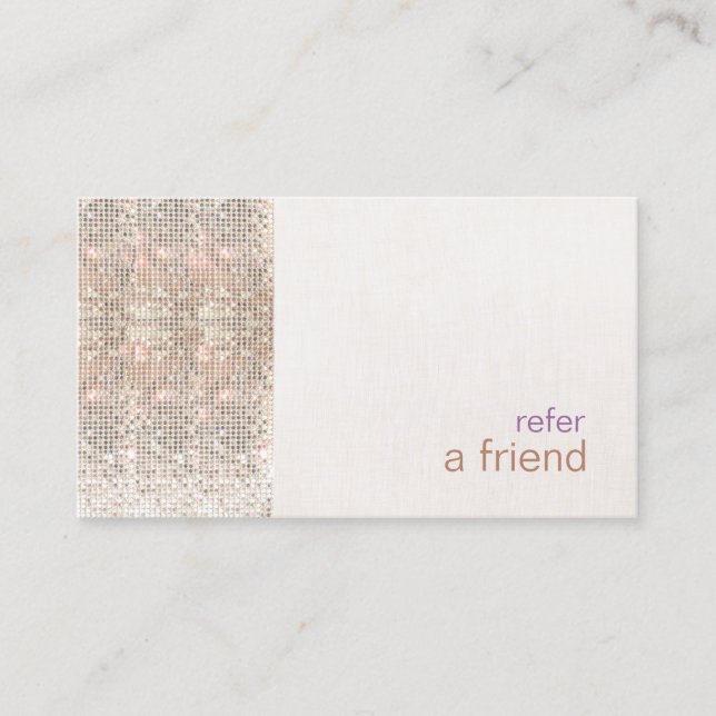 Salon de référence client Faux Silver Sequins (Devant)