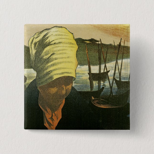 Salon Des Cent ~ Etudes de F. Gottlob 2 Inch Square Button (Front)