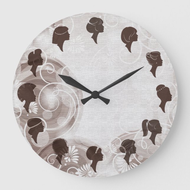 Salon des cheveux Coiffeur Élégante horloge Brown (Recto)