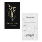 Salon des cheveux moderne Noir & Or Rendez-vous de