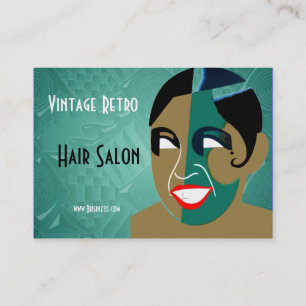 Salon des cheveux rétro Vintage carte de visite