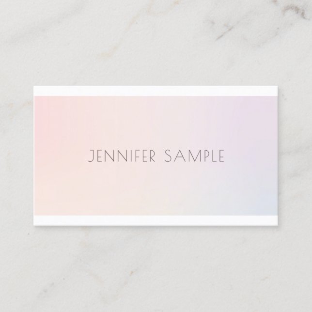 Salon Elegant Colours Modern Professional Plain Business Card (Front)