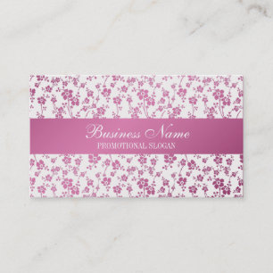 Salon Floral Pink Professional Business Card