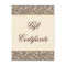 Salon Gift Card Cherry Blossom Floral Cream