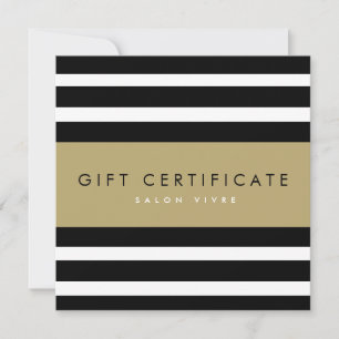 Salon Gift Card Modern Minimalist Stripes