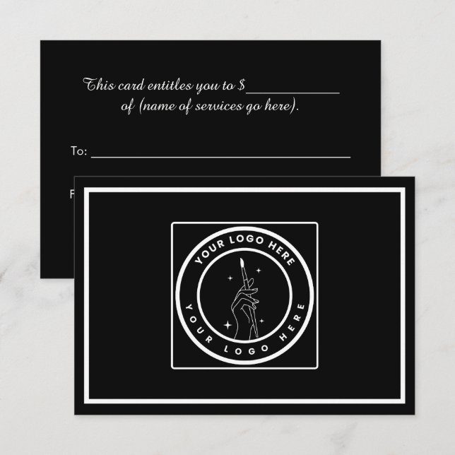 Salon Gift Certificate (Front/Back)