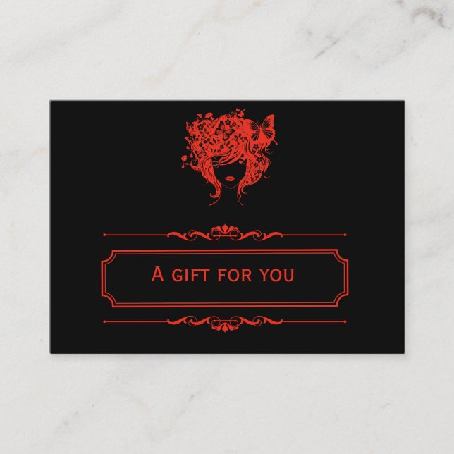 Salon Gift Certificate (Firebrick) (Front)