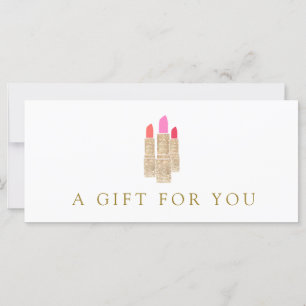 Salon Gold Sequin Lipstick Gift Certificate 2