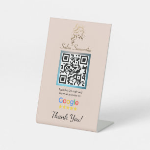 Salon Google Review Pedestal Stand Pedestal Sign
