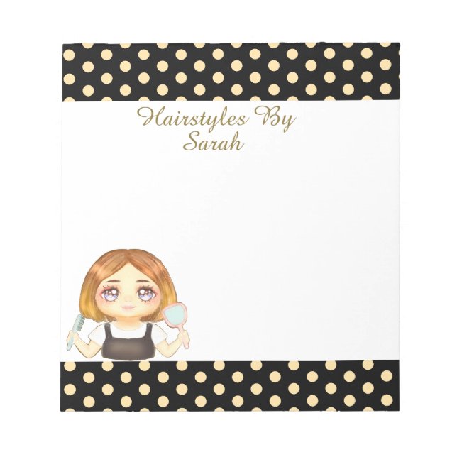  Salon Hairstylist Notepad (Front)