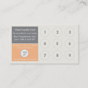 Salon Loyalty Business Card Stamp Card