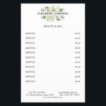 Salon Modern Botanic Black Green White Flyer<br><div class="desc">Elegant,  modern,  botanical,  black,  green,  white flyer. Edit your product in a few minutes by entering your name,  service and prices. You can choose the font,  color and position individually by "further personalize".</div>