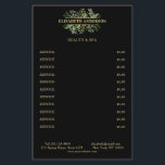 Salon Modern Botanik Schwarz Grün Schwarz Flyer<br><div class="desc">Elegant,  moderne,  Botanik,  Schwarz,  Grün Flyer. Editiere dein Produkt in wenigen Minuten indem Du deinen Namen,  Service und Preise eingibst. Über "weiteres personalisieren" kannst Du die Schriftart,  Farbe und Position individuell wählen.Flyer.</div>