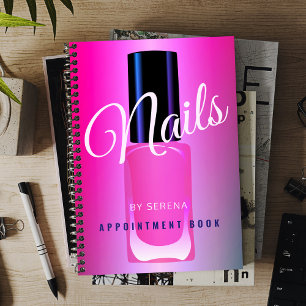 Salon Nails élégant carnet de rendez-vous rose ten