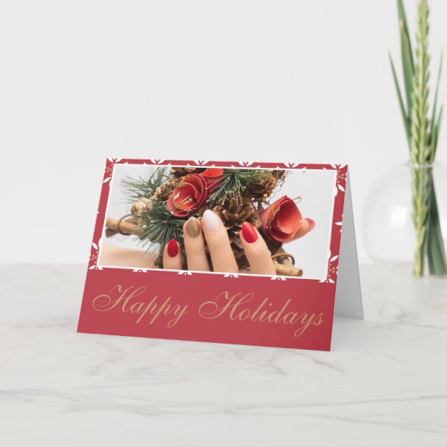 Salon or spa Christmas/Holiday  Holiday Card (Front)