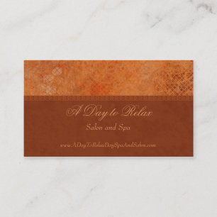 Salon orange brûlé tendance spa carte de visite pe