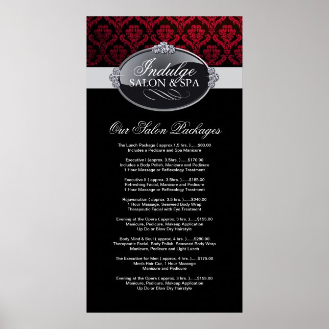 Salon Price List Poster (Front)