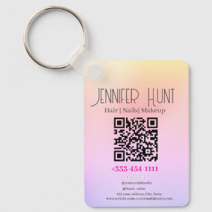 Salon QR code Modern Keychain