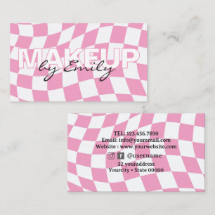 Salon Retro Pink Business Card