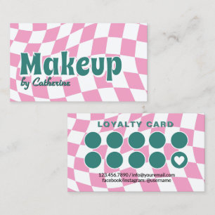 Salon Retro pink Loyalty card