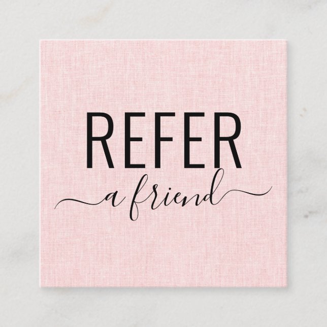 Salon rose et noir Référer une carte de recommanda (Devant)
