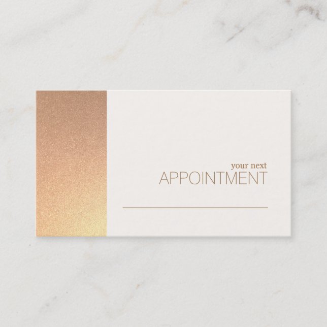 Salon Rose Gold Foil & Carte de rendez-vous Spa FA (Devant)