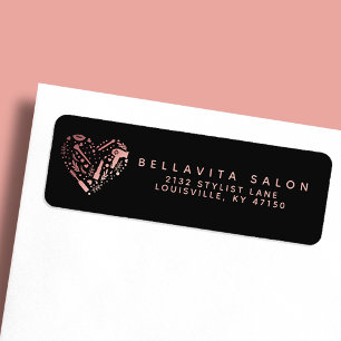 Salon Rose Gold Heart Coiffeur Adresse de Retour
