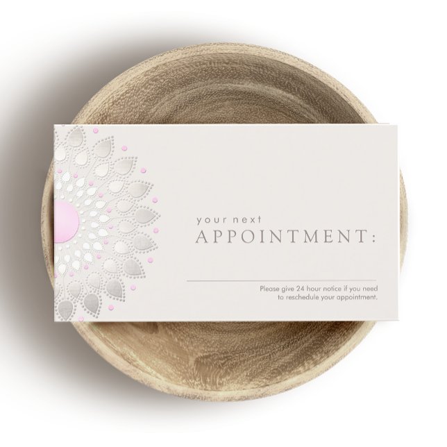 Salon rose Lotus et carte de rendez-vous Spa (Créateur téléchargé)