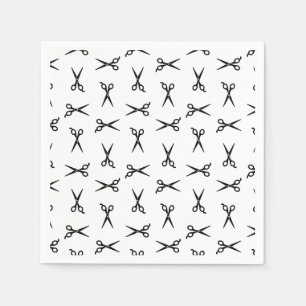 Salon Scissors Barbershop CUSTOM BACKGROUND COLOR Napkin