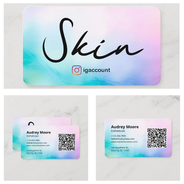 Salon Spa Aesthetician Business Card (Salon Spa Esthetician Business Card
)