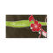Salon Spa Business Card Floral Red Brown Tropical