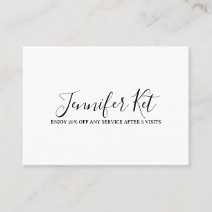 Salon spa business discount offer website visits a card