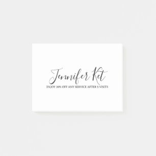 Salon spa business discount offer website visits a post-it notes