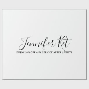 Salon spa business discount offer website visits a wrapping paper