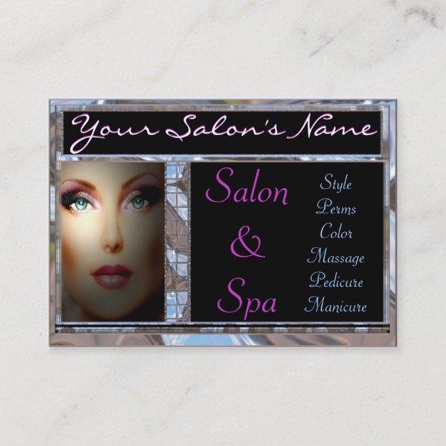 Salon/Spa Customizable Business Card (Front)