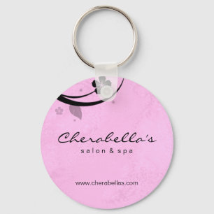 Salon Spa Floral Key Chain Gift watery pink