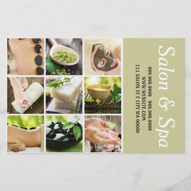Salon Spa Nails Hair Makeup Artist Flyer Menu (Front)