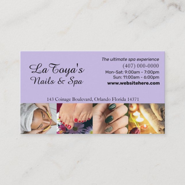 Salon/Spa/Nails Loyalty Card Template (Front)