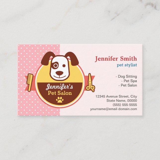 Salon Spa pour animaux de compagnie - Carte de ren (Devant)