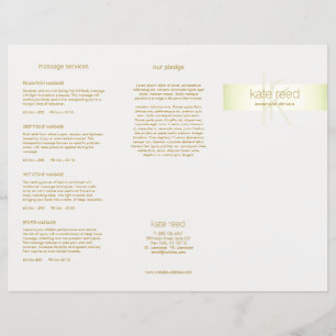Salon Spa Service Menu Triple Lime Green