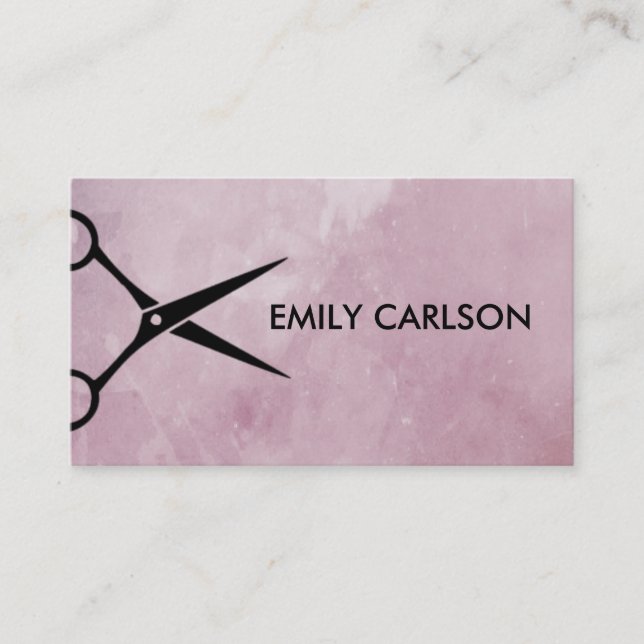 Salon Stylish Grunge Business Card (Front)