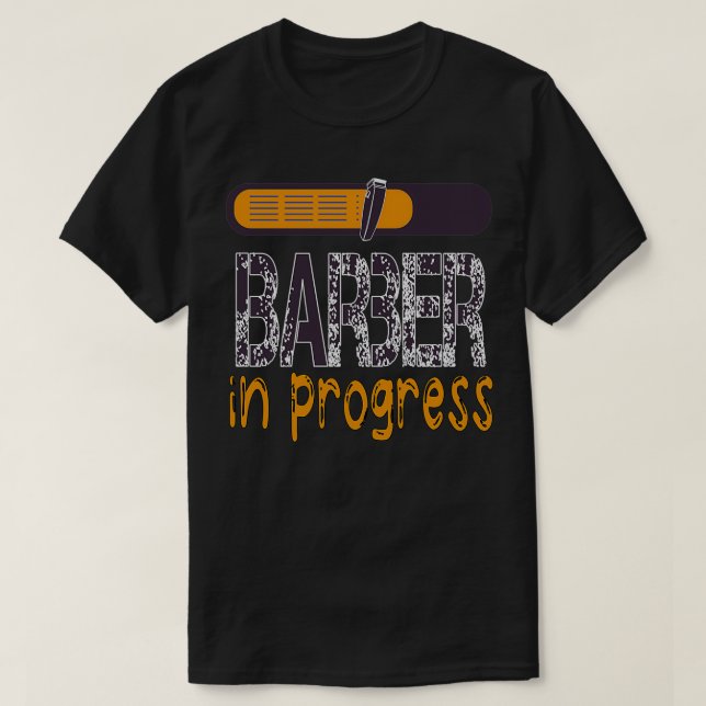 Salon waiting list saying Funny Barber Hair T-Shirt (Design Front)