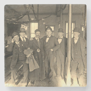 Saloon Bar Interior Men Man Cave 1890's Photo pub Stone Coaster