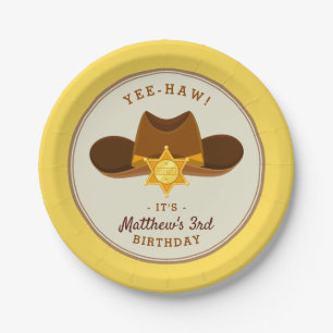 Saloon Birthday Wild West Party Boys Cowboy Theme Paper Plate