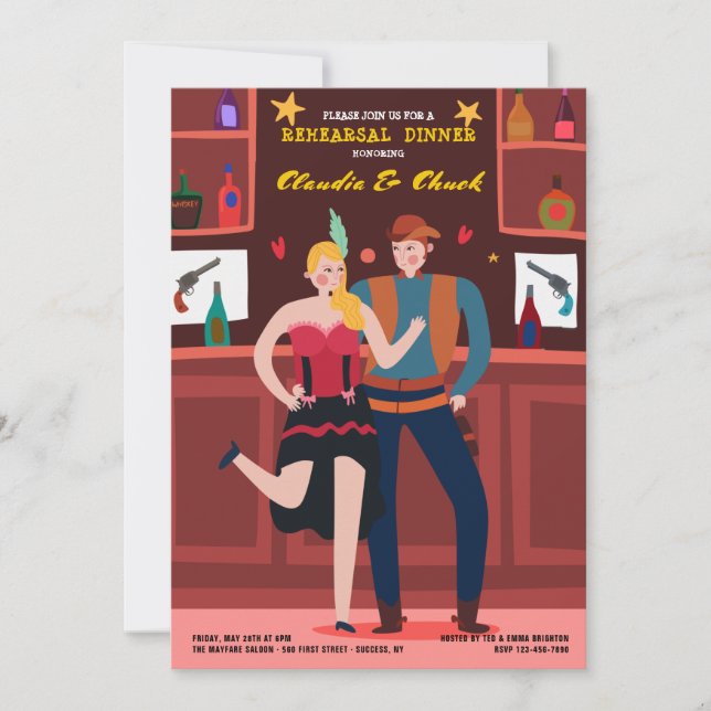 Saloon Couple Invitation (Front)